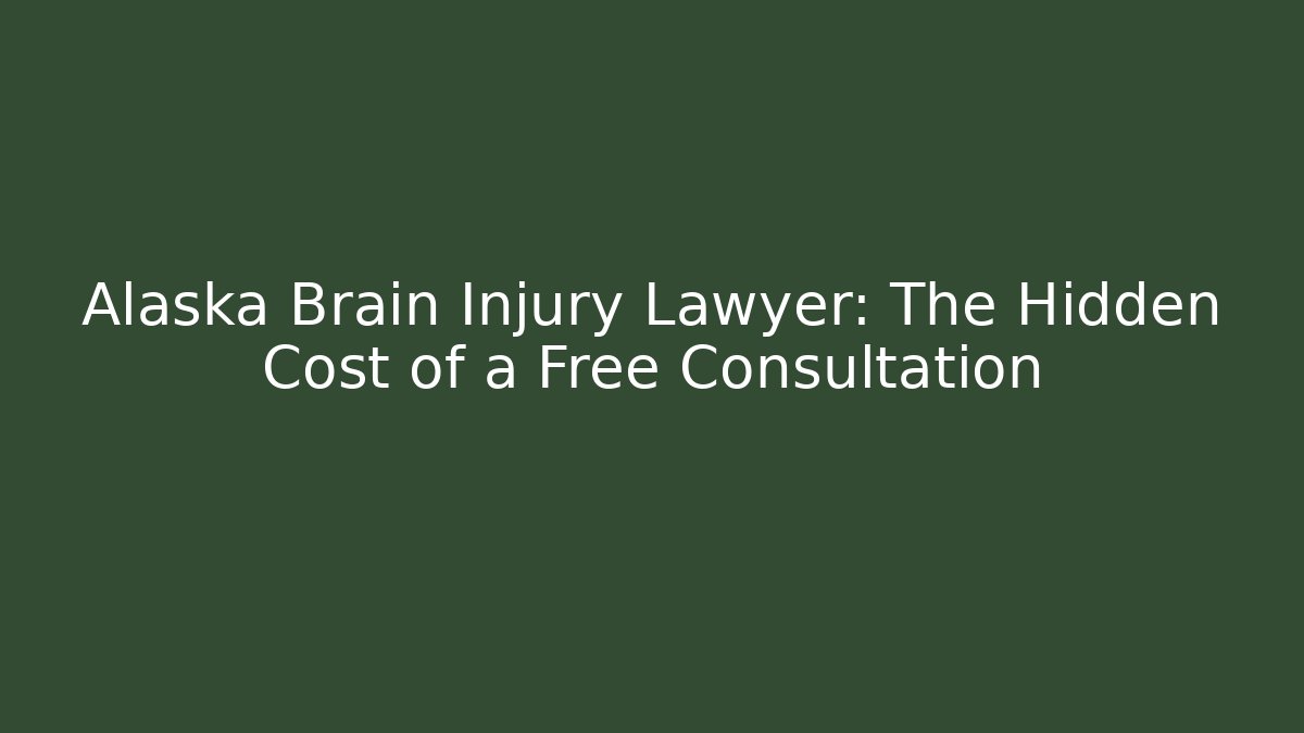 Alaska Brain Injury Lawyer: The Hidden Cost of a Free Consultation