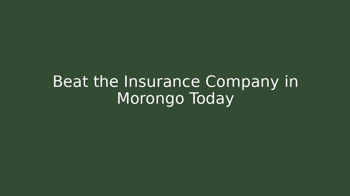 Beat the Insurance Company in Morongo Today