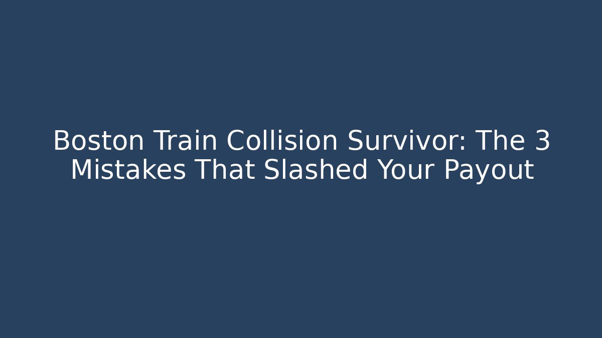 Boston Train Collision Survivor: The 3 Mistakes That Slashed Your Payout - WealthxGroup