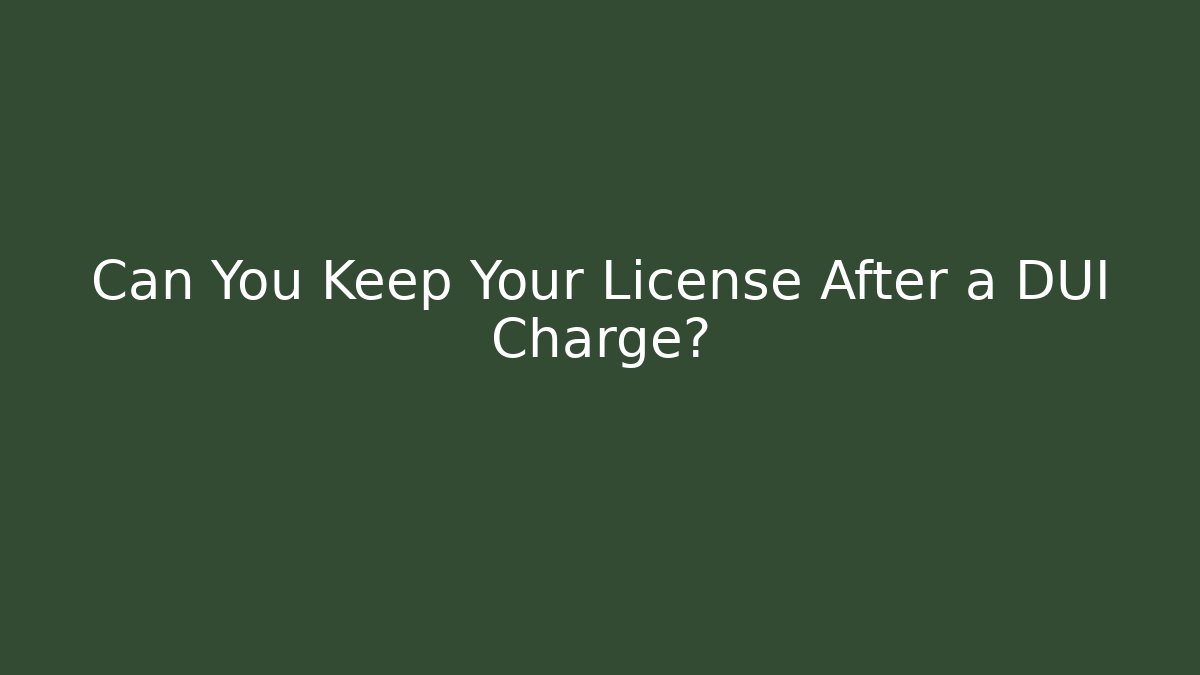 Can You Keep Your License After a DUI Charge? - WealthxGroup