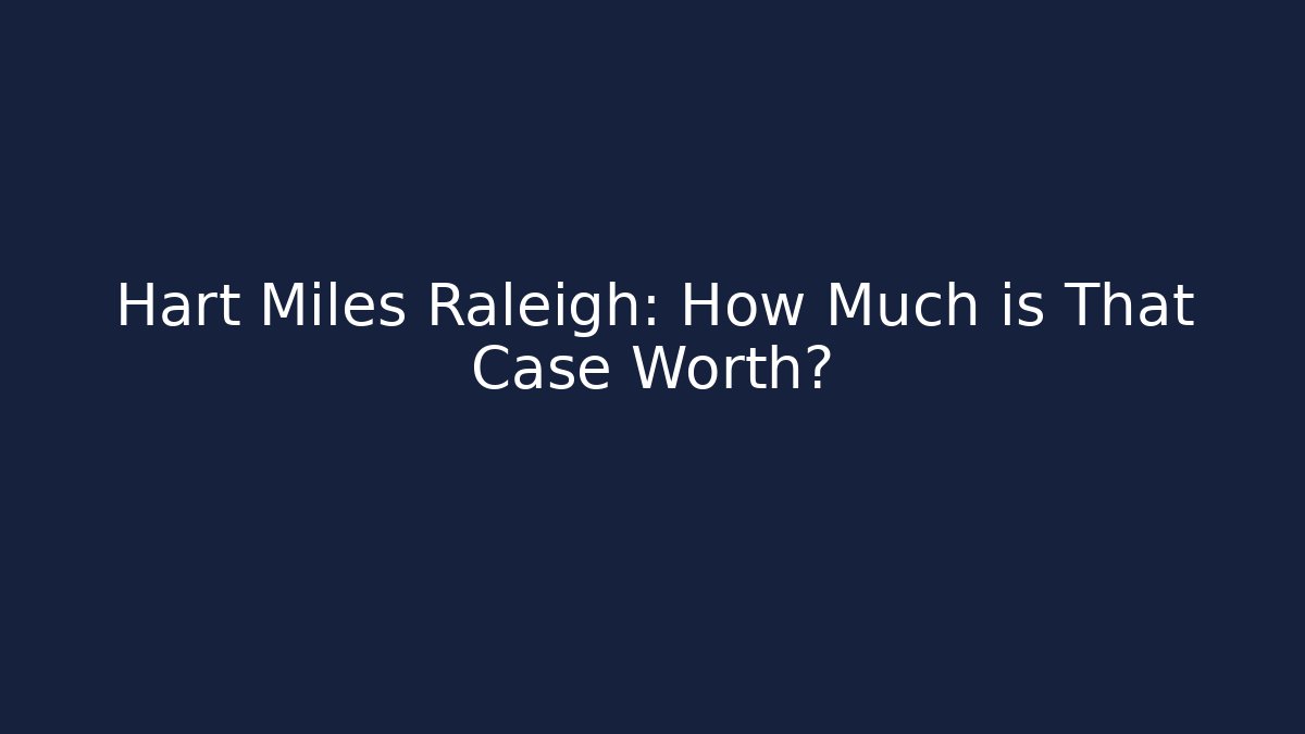 Hart Miles Raleigh: How Much is That Case Worth? - WealthxGroup