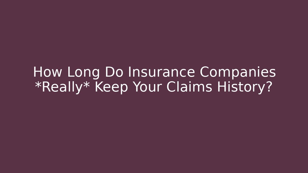 How Long Do Insurance Companies *Really* Keep Your Claims History?