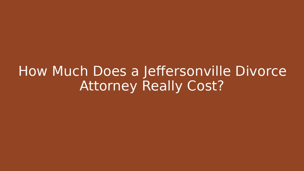 How Much Does a Jeffersonville Divorce Attorney Really Cost? - WealthxGroup