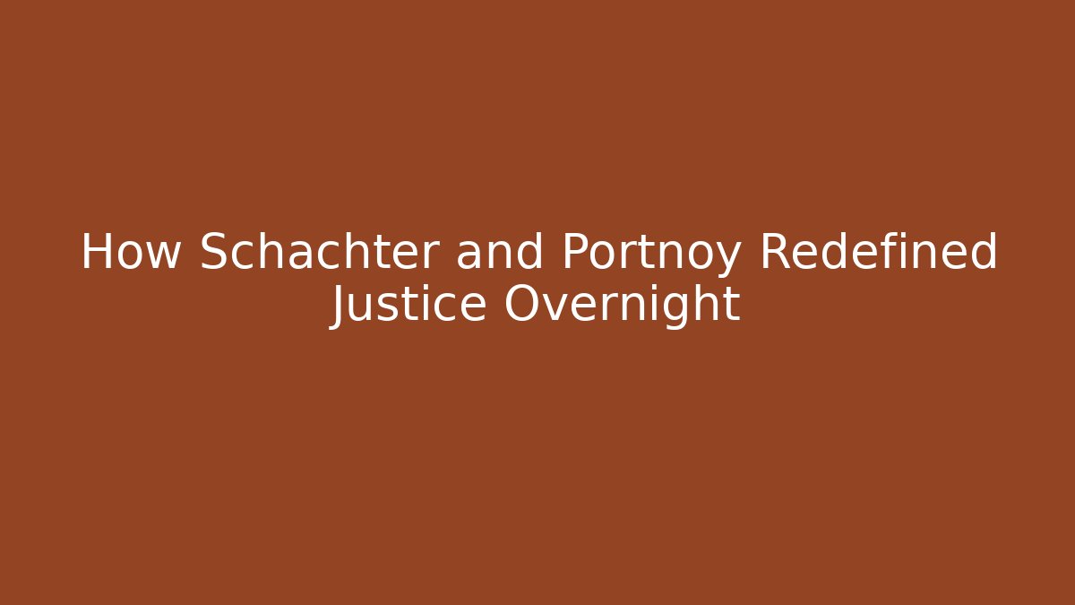 How Schachter and Portnoy Redefined Justice Overnight