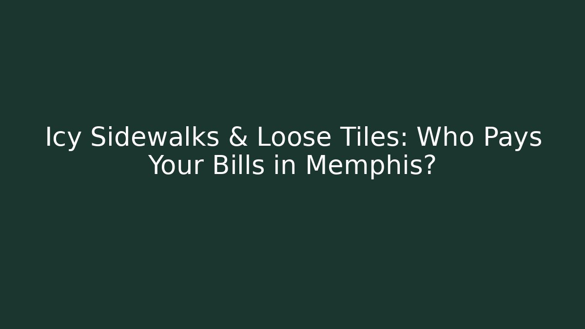 Icy Sidewalks & Loose Tiles: Who Pays Your Bills in Memphis?