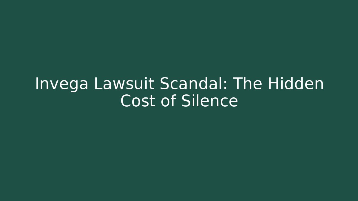 Invega Lawsuit Scandal: The Hidden Cost of Silence