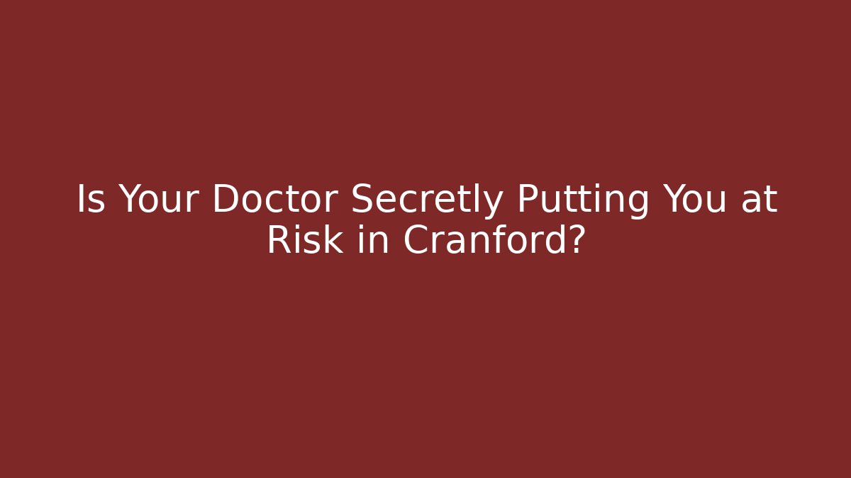 Is Your Doctor Secretly Putting You at Risk in Cranford?