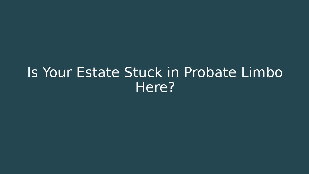 Is Your Estate Stuck in Probate Limbo Here? - WealthxGroup
