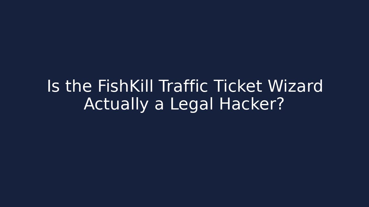 Is the FishKill Traffic Ticket Wizard Actually a Legal Hacker?