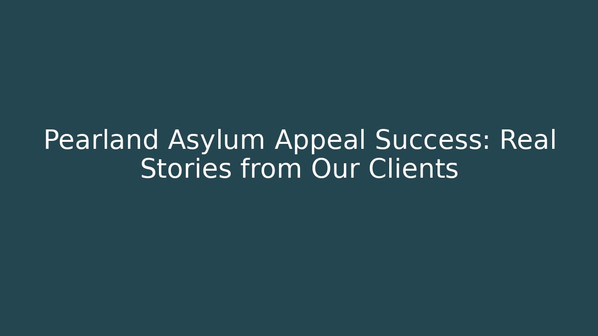 Pearland Asylum Appeal Success: Real Stories from Our Clients