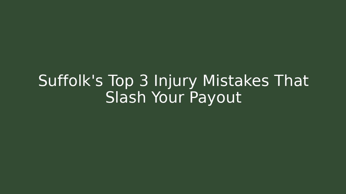 Suffolk’s Top 3 Injury Mistakes That Slash Your Payout - WealthxGroup