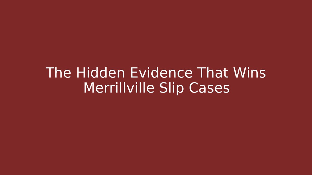 The Hidden Evidence That Wins Merrillville Slip Cases