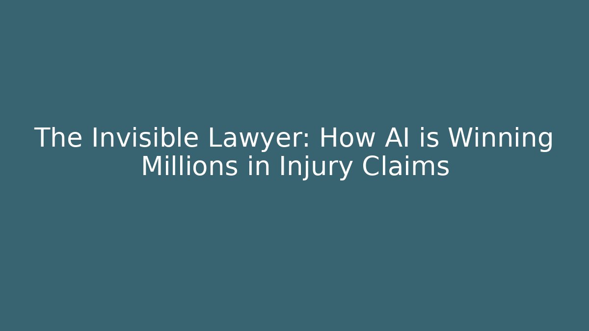 The Invisible Lawyer: How AI is Winning Millions in Injury Claims