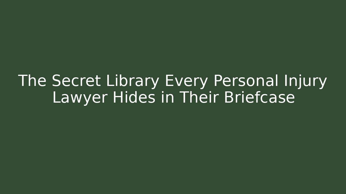 The Secret Library Every Personal Injury Lawyer Hides in Their Briefcase