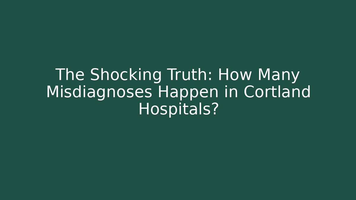 The Shocking Truth: How Many Misdiagnoses Happen in Cortland Hospitals?