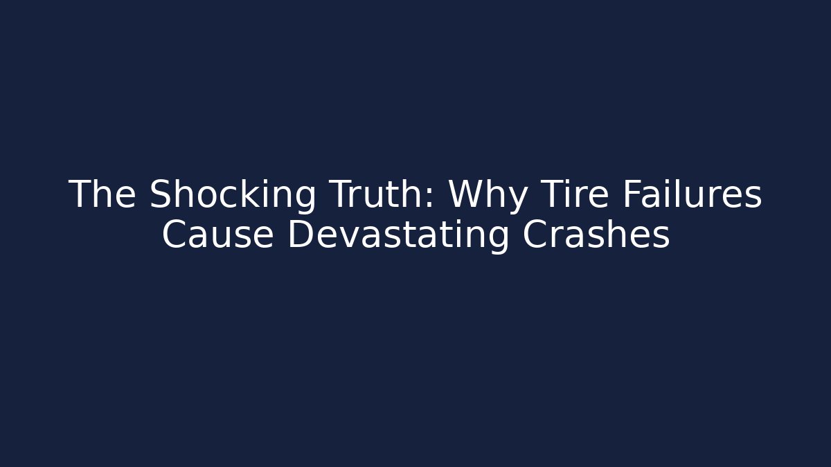 The Shocking Truth: Why Tire Failures Cause Devastating Crashes - WealthxGroup