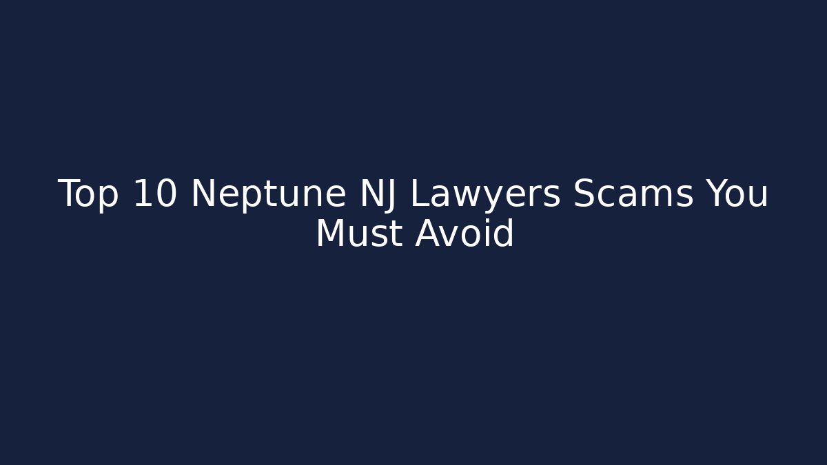 Top 10 Neptune NJ Lawyers Scams You Must Avoid