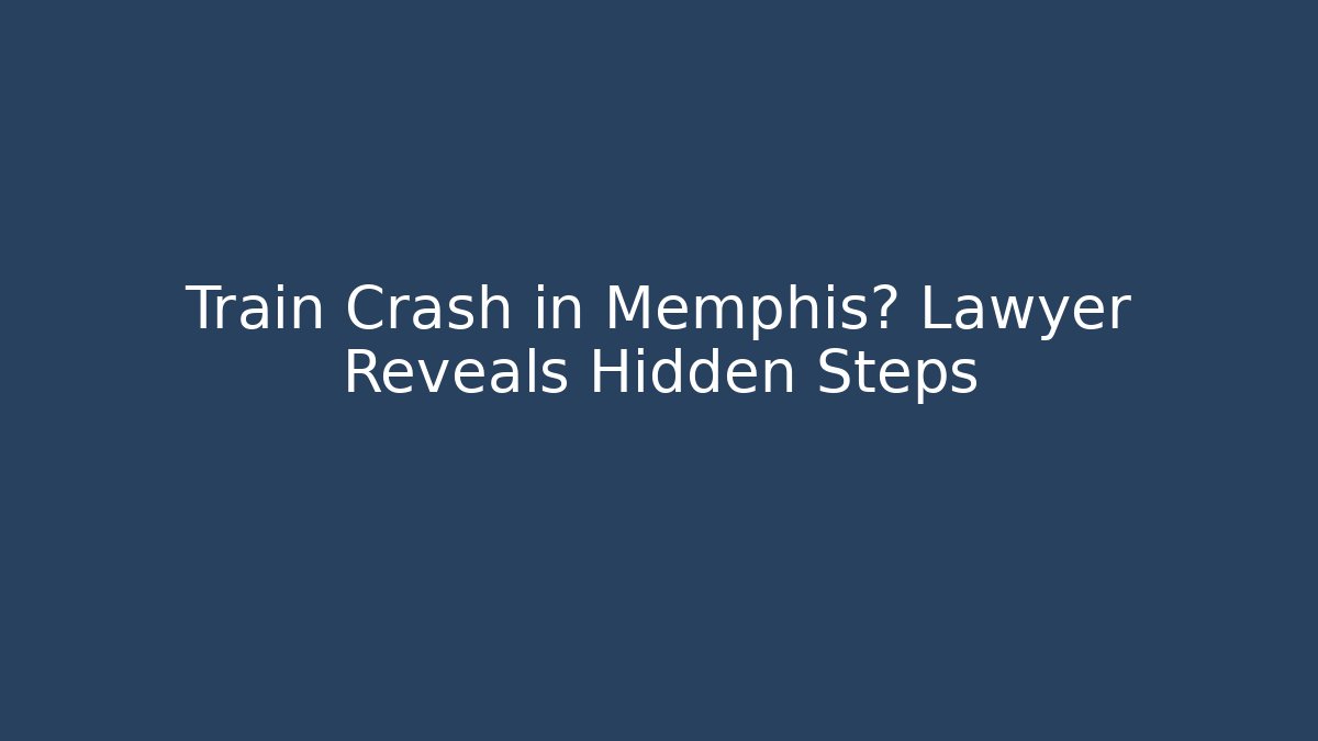 Train Crash in Memphis? Lawyer Reveals Hidden Steps - WealthxGroup