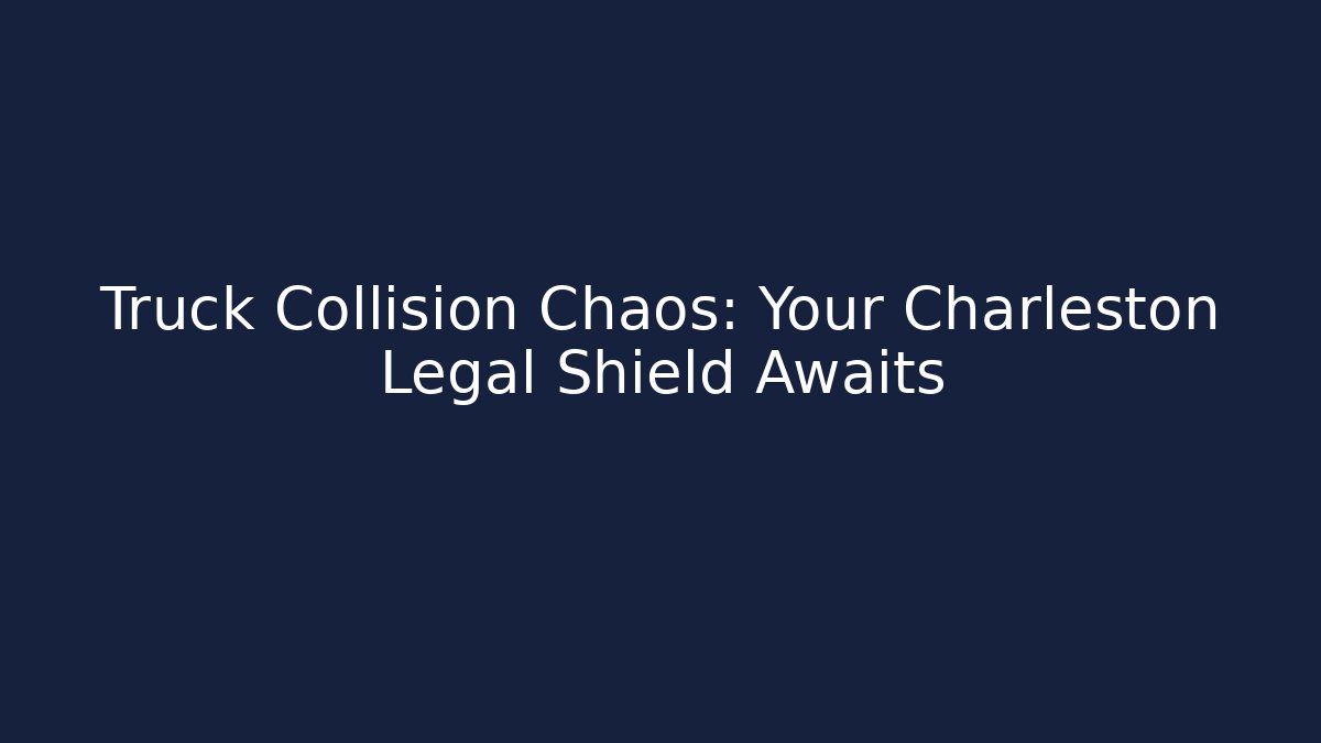Truck Collision Chaos: Your Charleston Legal Shield Awaits