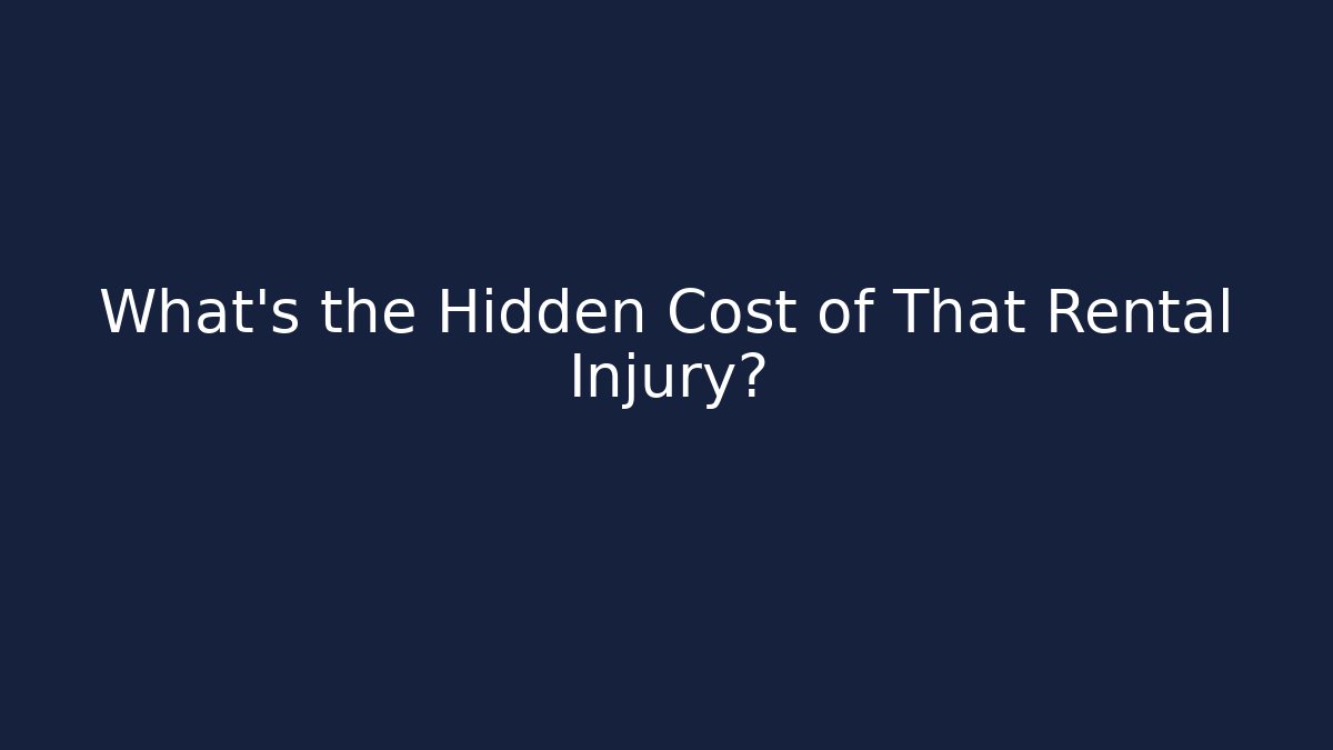 What’s the Hidden Cost of That Rental Injury? - WealthxGroup