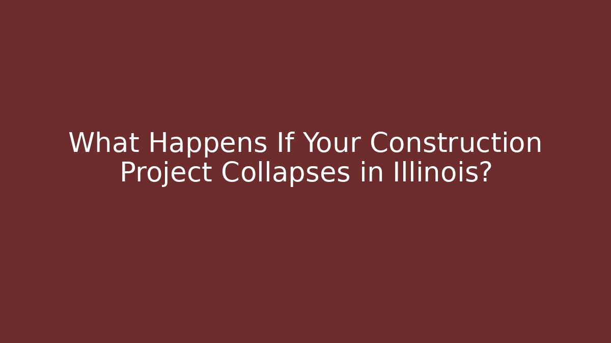 What Happens If Your Construction Project Collapses in Illinois?