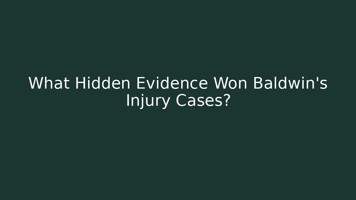 What Hidden Evidence Won Baldwin's Injury Cases?