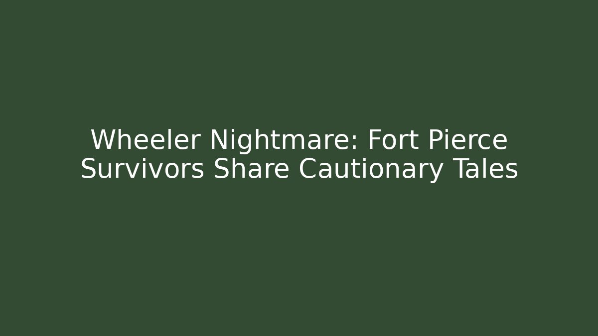 Wheeler Nightmare: Fort Pierce Survivors Share Cautionary Tales