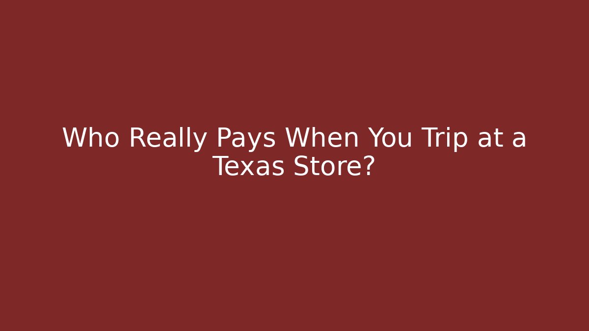 Who Really Pays When You Trip at a Texas Store?