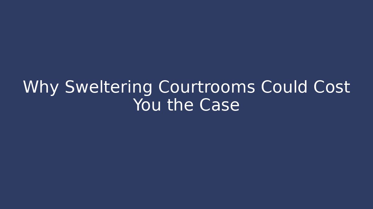 Why Sweltering Courtrooms Could Cost You the Case
