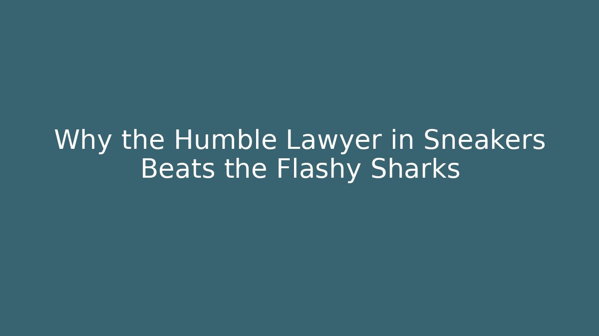 Why the Humble Lawyer in Sneakers Beats the Flashy Sharks